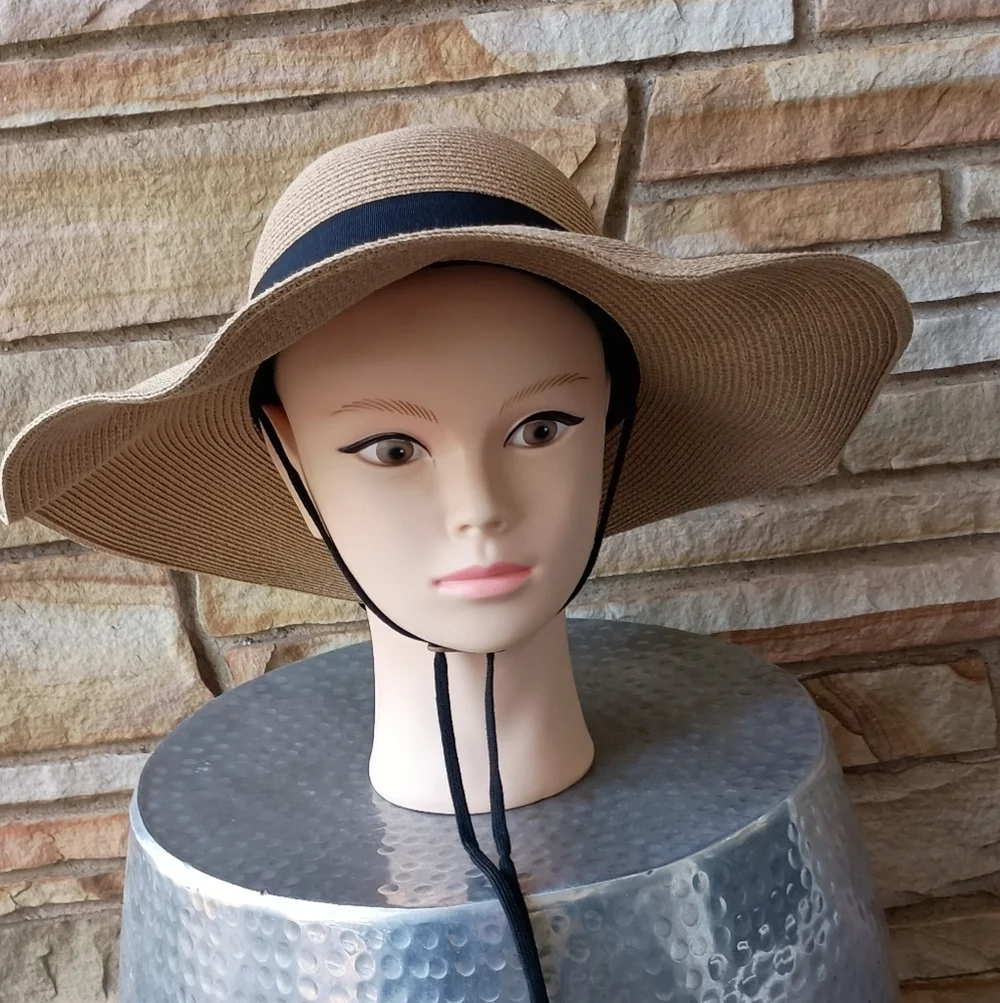 FURTALK Womens Beach Sun Hat UPF50 Travel Foldable Brim_M/L